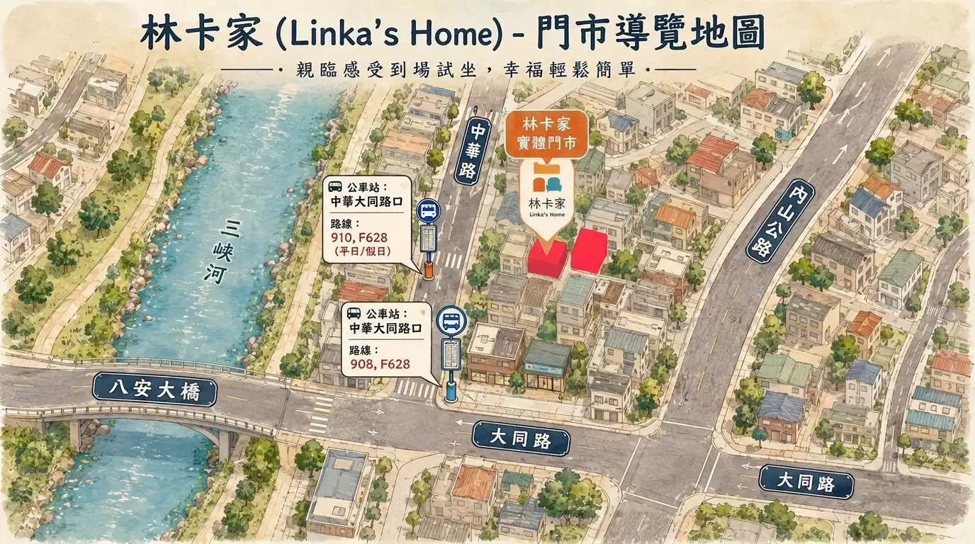 林卡家 交通地圖